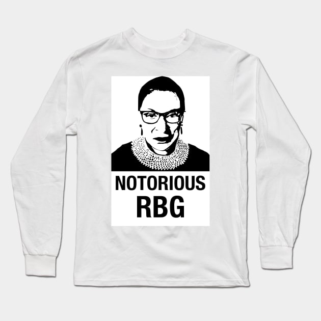 Notorious RBG Long Sleeve T-Shirt by lightbulbmcoc